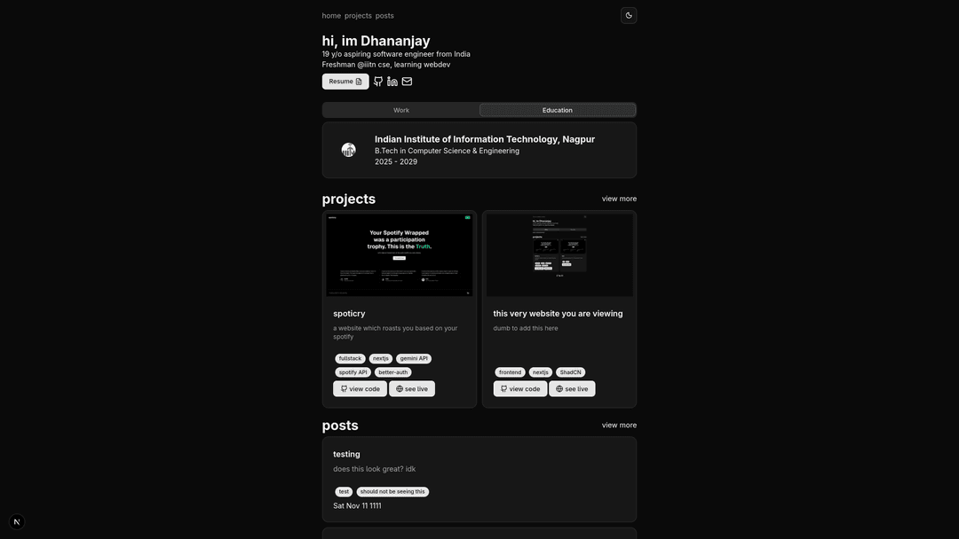 screenshot of this website